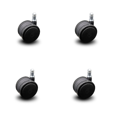 Service Caster 2.375" Black Soft Wheel Grip Ring Office Chair Casters  SCC, PK4 SCC-GR02S60-TPR-BLK-716-4